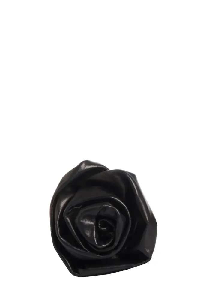 Leather Rose — Black Nappa