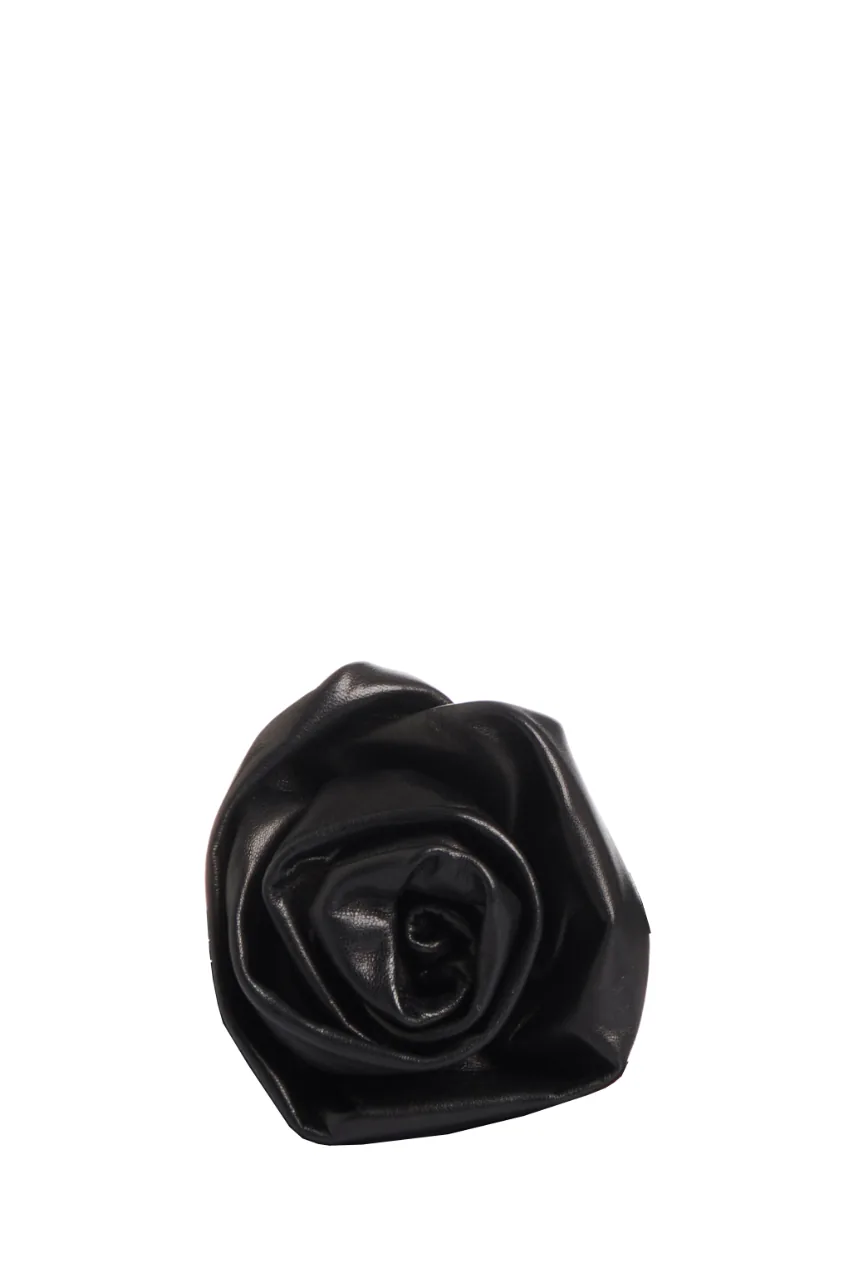 Leather Rose — Black Nappa